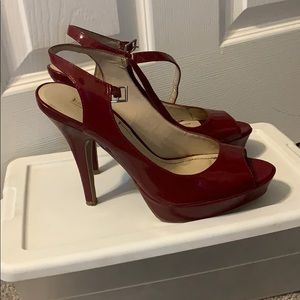 Red Platform Sandals